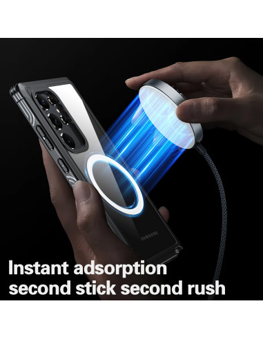 Samsung S24 Ultra Heltäckande Magsafe Premium 3D Skal 3in1 ThreeSixty