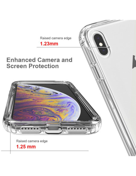 iPhone X / XS Heltäckande Premium 3D Skal 3in1 ThreeSixty Clear
