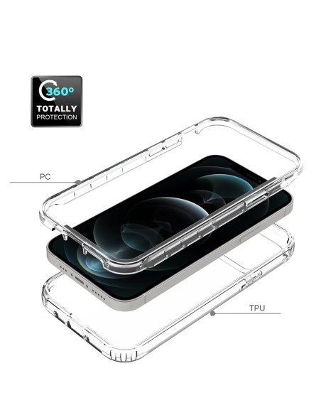 iPhone 12 Pro Max Heltäckande Premium 3D Skal 3in1 ThreeSixty Clear