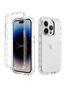 iPhone 15 Pro Max Heltäckande Premium 3D Skal 3in1 ThreeSixty Clear