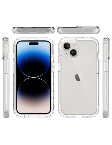 iPhone 15 Plus Heltäckande Premium 3D Skal 3in1 ThreeSixty Clear