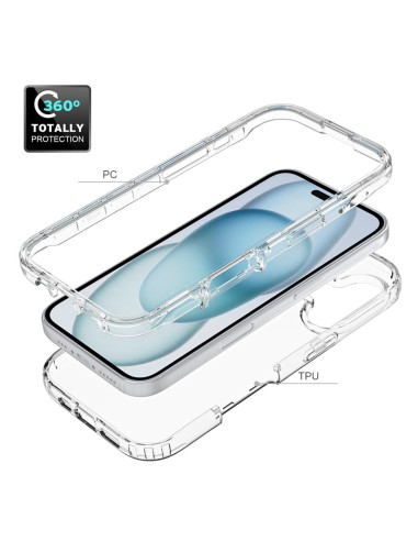 iPhone 16 Heltäckande Premium 3D Skal 3in1 ThreeSixty Clear