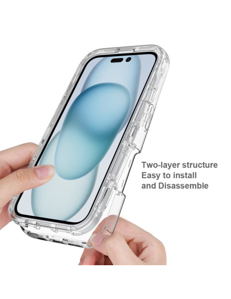 iPhone 16 Heltäckande Premium 3D Skal 3in1 ThreeSixty Clear