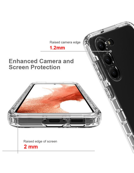 Samsung S23 Plus Heltäckande Premium 3D Skal 3in1 ThreeSixty Clear