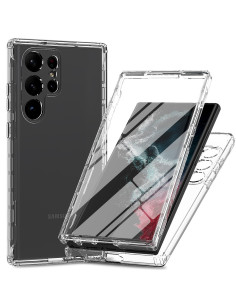 Samsung S23 Ultra Heltäckande Premium 3D Skal 3in1 ThreeSixty Clear