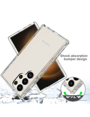 Samsung S24 Ultra Heltäckande Premium 3D Skal 3in1 ThreeSixty Clear