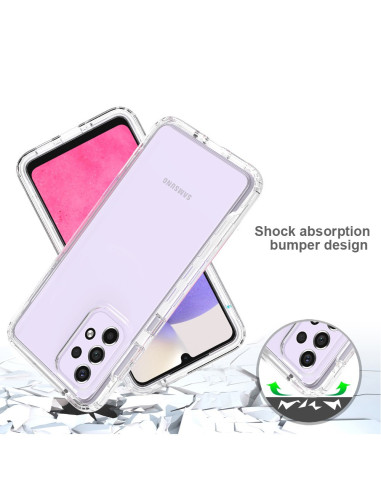 Samsung A23 4G / 5G Heltäckande Premium 3D Skal 3in1 ThreeSixty Clear