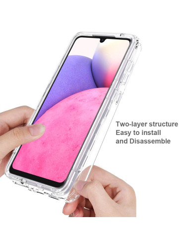 Samsung A23 4G / 5G Heltäckande Premium 3D Skal 3in1 ThreeSixty Clear