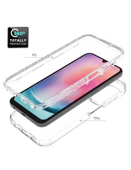 Samsung A24 Heltäckande Premium 3D Skal 3in1 ThreeSixty Clear