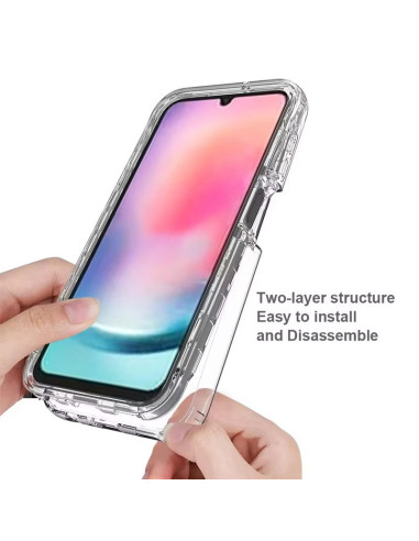 Samsung A24 Heltäckande Premium 3D Skal 3in1 ThreeSixty Clear