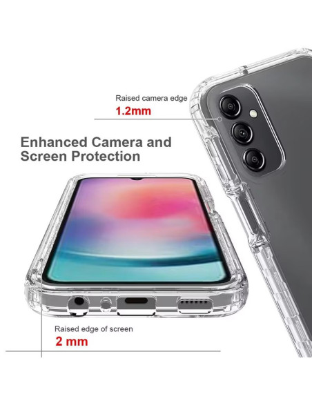 Samsung A24 Heltäckande Premium 3D Skal 3in1 ThreeSixty Clear