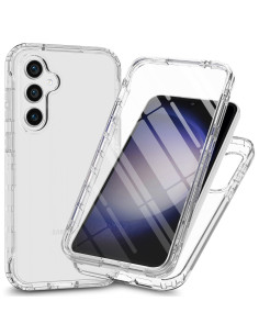 Samsung A55 5G Heltäckande Premium 3D Skal 3in1 ThreeSixty Clear