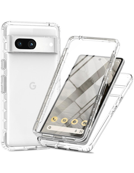 Google Pixel 8 Heltäckande Premium 3D Skal 3in1 ThreeSixty Clear