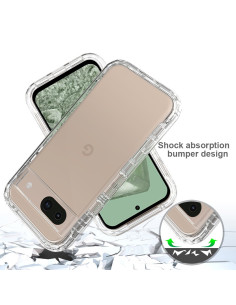 Google Pixel 8 Heltäckande Premium 3D Skal 3in1 ThreeSixty Clear