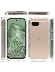 Google Pixel 8 Heltäckande Premium 3D Skal 3in1 ThreeSixty Clear