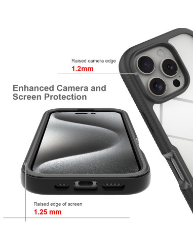 iPhone 16 Pro Max Heltäckande Premium 3D Skal 3in1 ThreeSixty