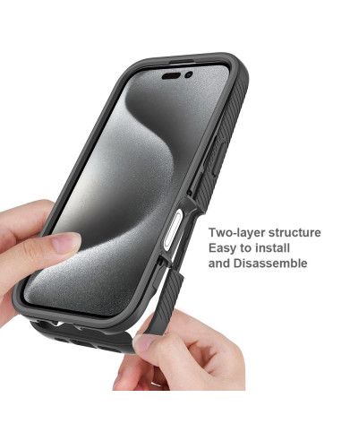 iPhone 16 Pro Heltäckande Premium 3D Skal 3in1 ThreeSixty