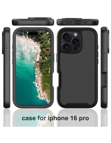 iPhone 16 Pro Heltäckande Premium 3D Skal 3in1 ThreeSixty