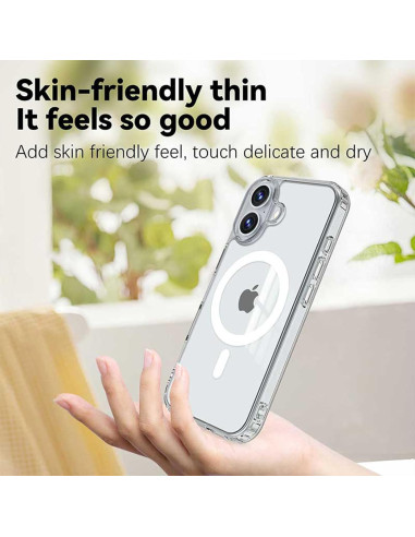 iPhone 16 Transparent Stötdämpande Skal MagSafe-Kompatibelt