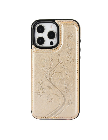 iPhone 16 Pro Max Stöttåligt Skal Korthållare 3-FACK Flippr V2 - Guld