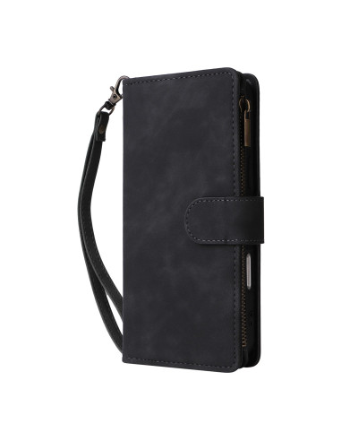 iPhone 15 Pro Max Multifunktionellt Plånboksfodral Zipper 8-Fack