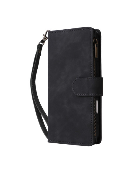 iPhone 15 Pro Max Multifunktionellt Plånboksfodral Zipper 8-Fack