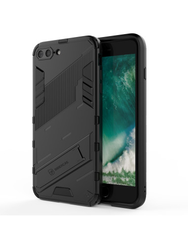Stöttåligt skal ThinArmor V2 för iPhone 7 Plus/8 Plus, sett framifrån med telefon monterad