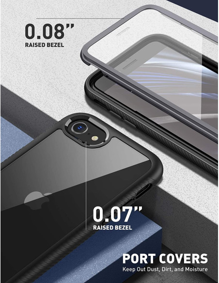 iPhone 7 / 8 / SE 2020 / SE 2022 Heltäckande Magsafe Premium 3D Skal 3in1 ThreeSixty