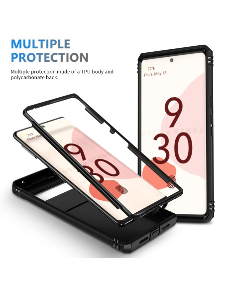 Google Pixel 6 Pro Hybridskal med Ringhållare &amp; Kameraskydd - Svart