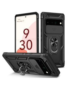 Google Pixel 8 Hybridskal med Ringhållare &amp; Kameraskydd - Svart