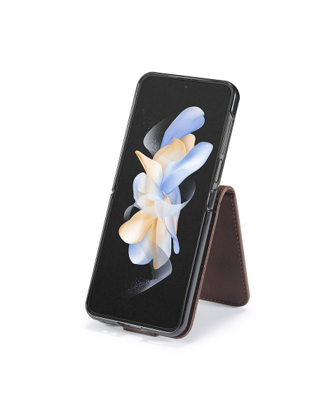 LC.IMEEKE Plånboksfodral Samsung Z Flip 6 - Mörkbrun
