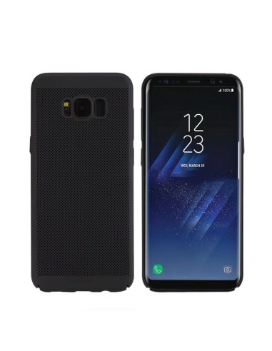 Samsung S8 skal i gummi med perforerad yta, sett bakifrån