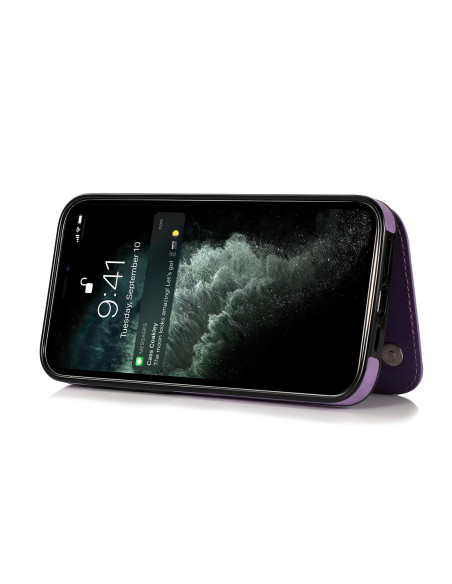 iPhone 11 Pro Max Stöttåligt Skal Korthållare 3-FACK Flippr V2 - Lila