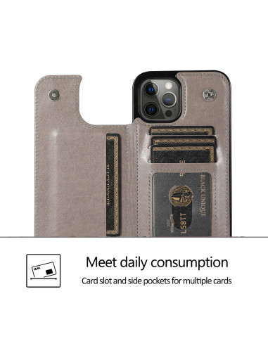 iPhone 11 Pro Max Stöttåligt Skal Korthållare 3-FACK Flippr V2 - Lila