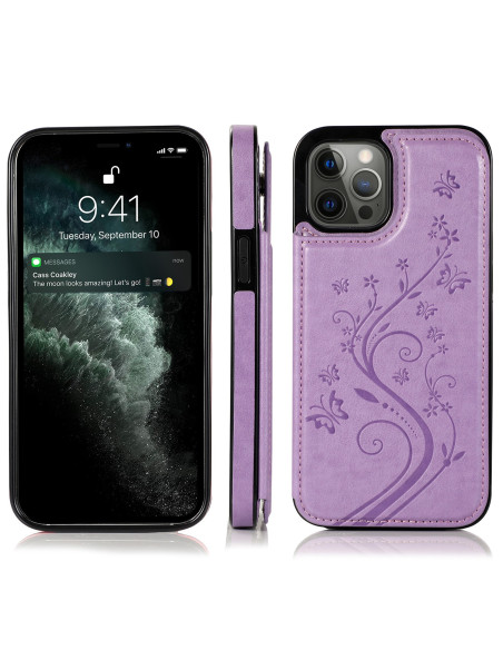 iPhone 11 Pro Max Stöttåligt Skal Korthållare 3-FACK Flippr V2 - Lila