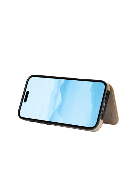 iPhone 16 Plus Stöttåligt Skal Korthållare 3-FACK Flippr V2 - Guld