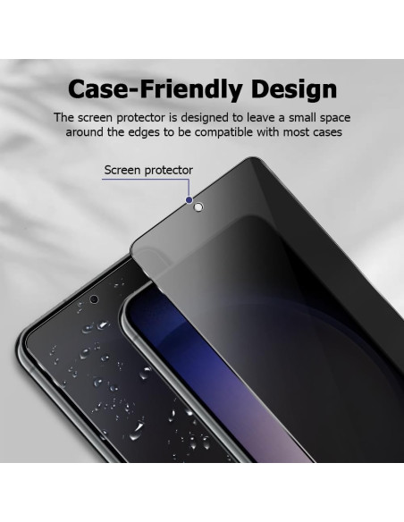 Samsung S24 FE Privacy Härdat glas 0.26mm 2.5D 9H