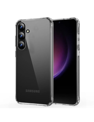 Samsung S24 FE Stöttåligt Genomskinligt Skal Simple