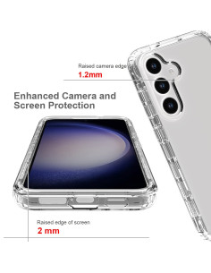 Samsung S24 FE Heltäckande Premium 3D Skal 3in1 ThreeSixty Clear