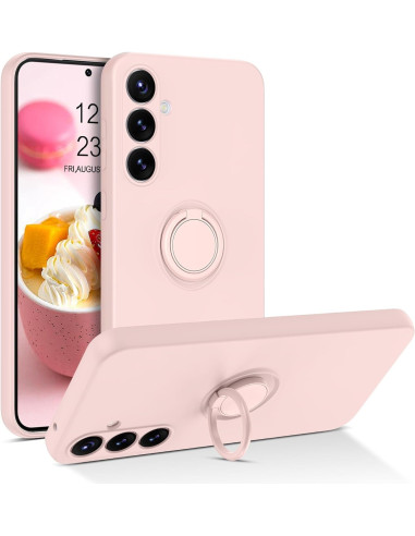 Samsung S24 FE Stöttåligt Skal med Ringhållare CamShield - Rosa