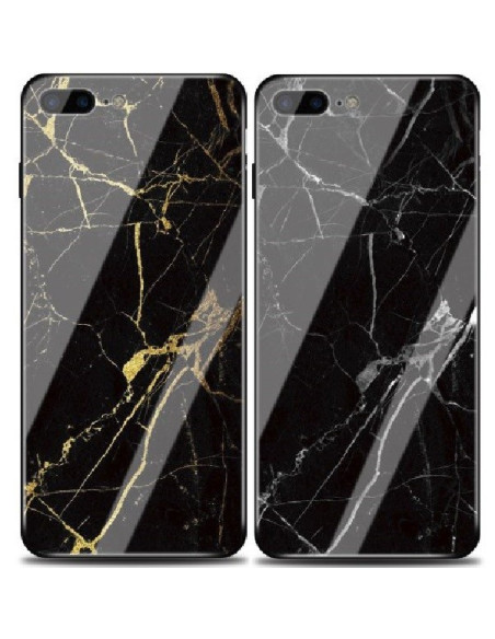 iPhone 6/6S Marmorskal 9H Härdat Glas Baksida Glassback