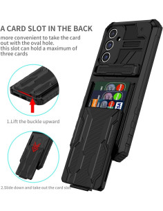 Samsung S24 FE Stöttåligt Skal Kickstand &amp; Kortfack ThinArmor V3