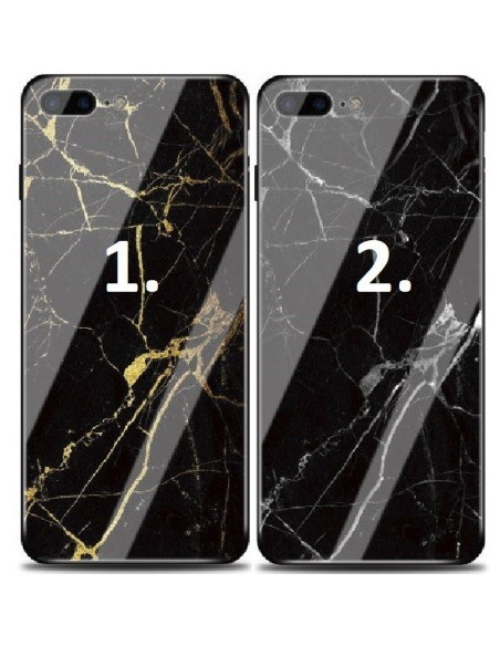 iPhone 7 Marmorskal 9H Härdat Glas Baksida Glassback