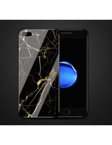 iPhone 7 Marmorskal 9H Härdat Glas Baksida Glassback