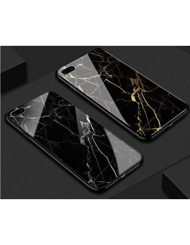 iPhone 7 Marmorskal 9H Härdat Glas Baksida Glassback