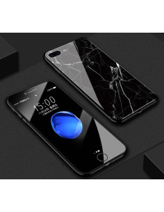 iPhone 8 Plus Exklusivt Marmorskal 9H Härdat Glas Baksida Glassback®