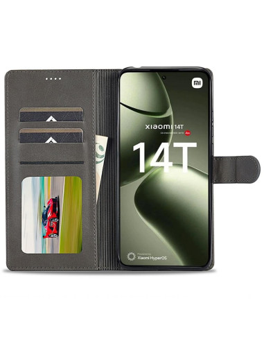 LC.IMEEKE Plånboksfodral Xiaomi 14T - Svart
