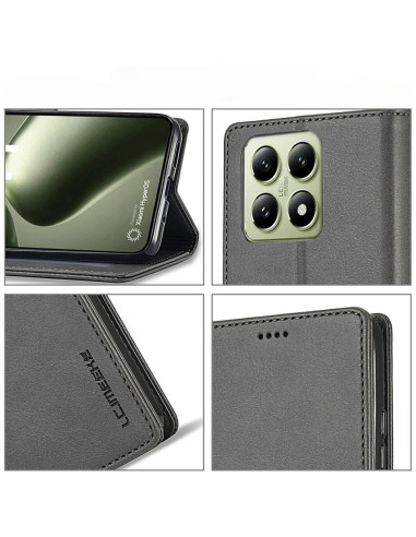 LC.IMEEKE Plånboksfodral Xiaomi 14T Pro - Svart