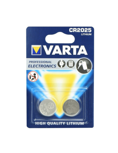 VARTA CR2025 Litiumbatterier – 3V 2-PACK för Elektronik och Fjärrkontroller