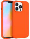 iPhone 15 Pro Max Gummibelagd Skal Kameraskydd Liquid - Orange